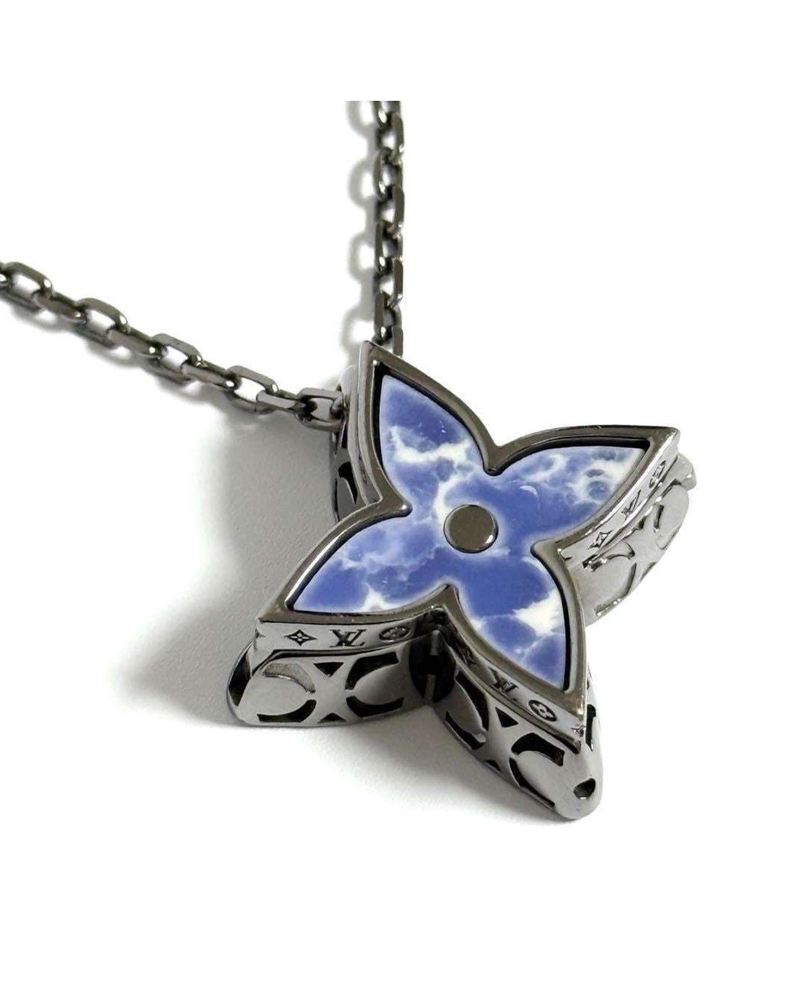 Monogram Flower Pendant Necklace