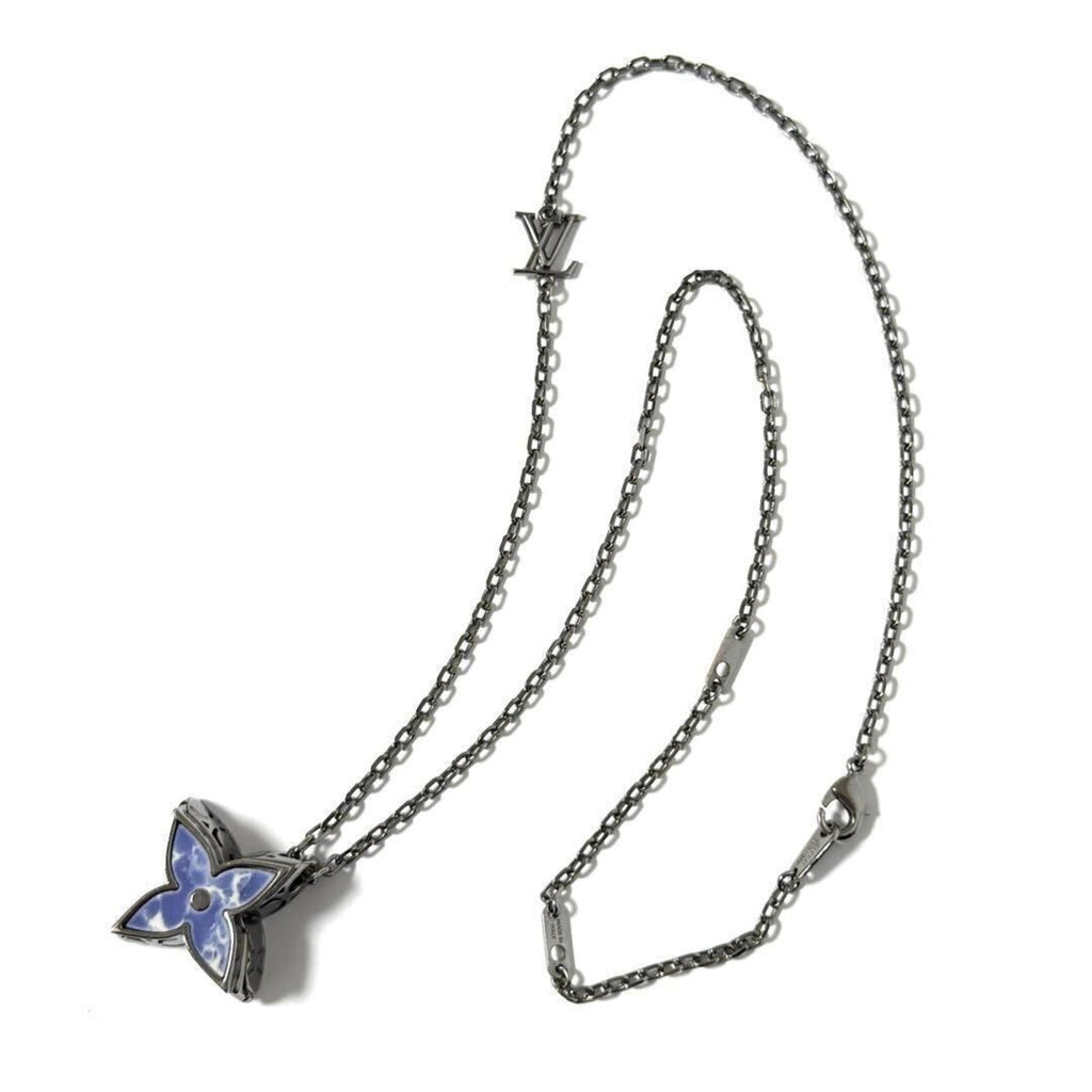 Monogram Flower Pendant Necklace