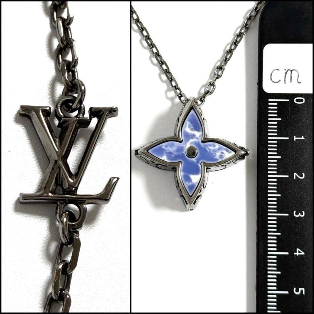Monogram Flower Pendant Necklace