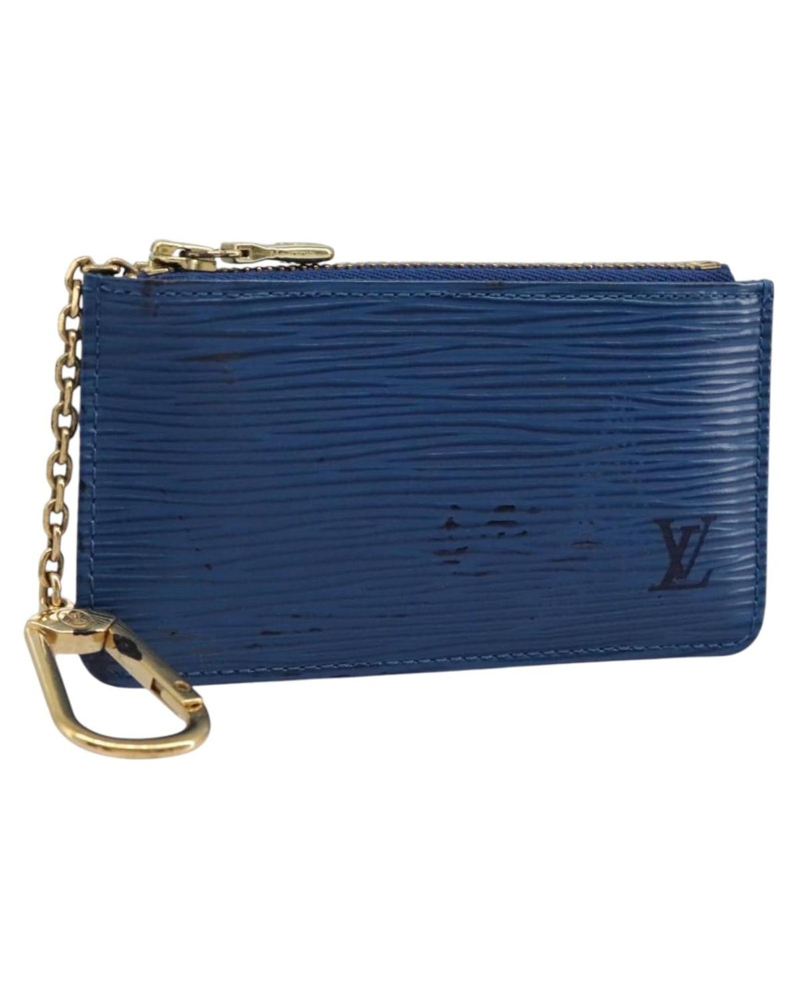 Epi Leather Zip Wallet Chain
