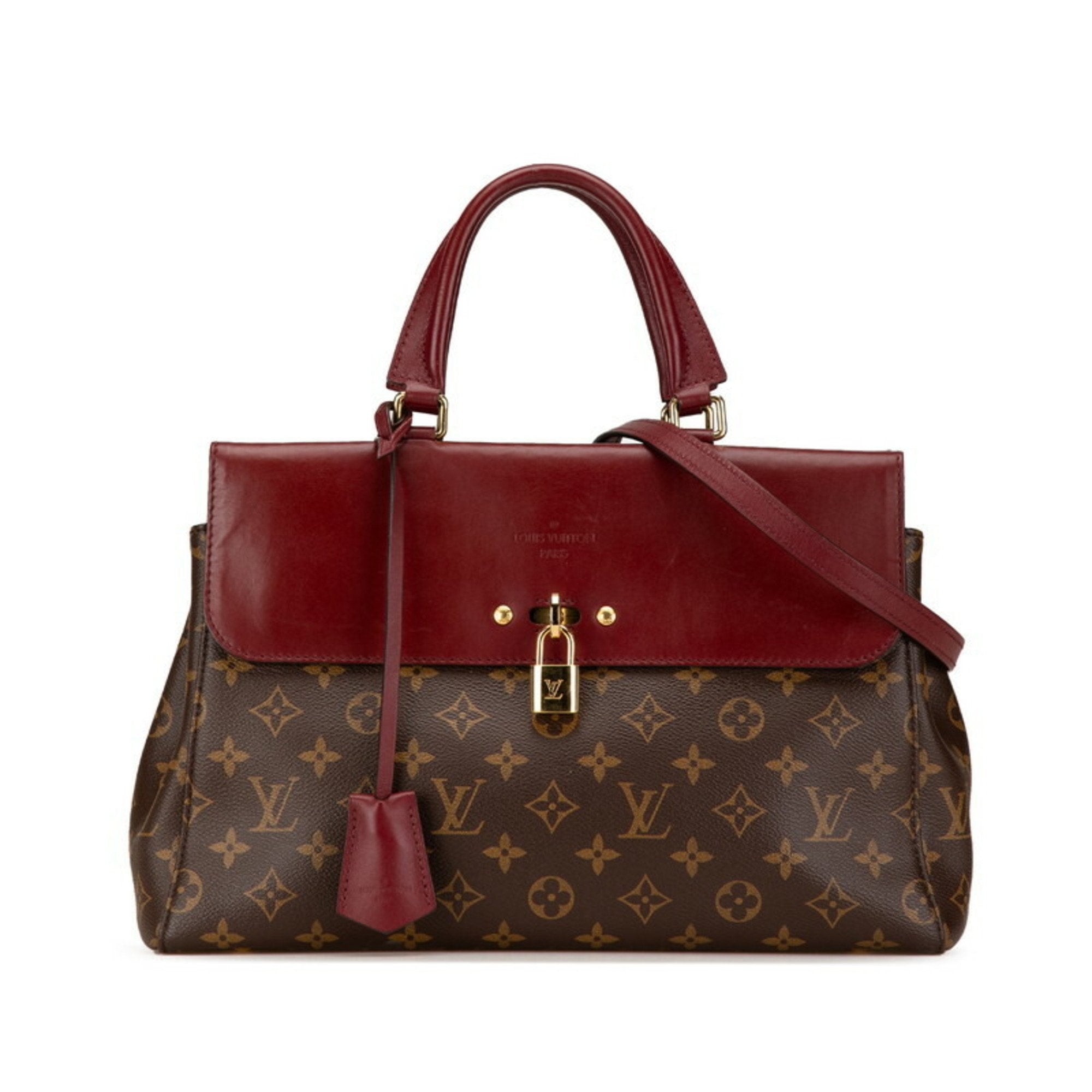 Canvas Shoulder Bag with Clochette and Padlock