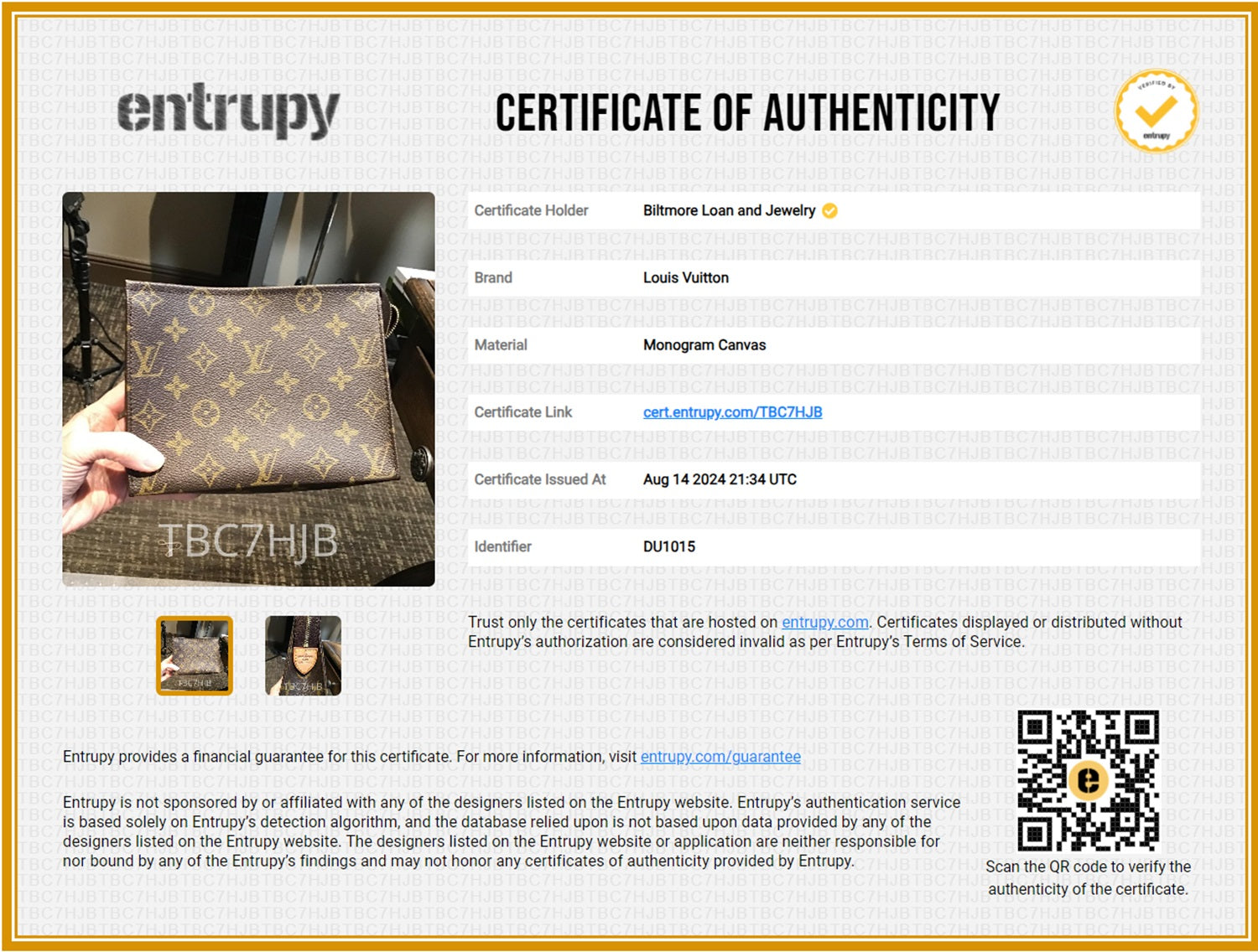 Louis Vuitton Vintage Monogram Toiletry 19 Pouch Cosmetic Case