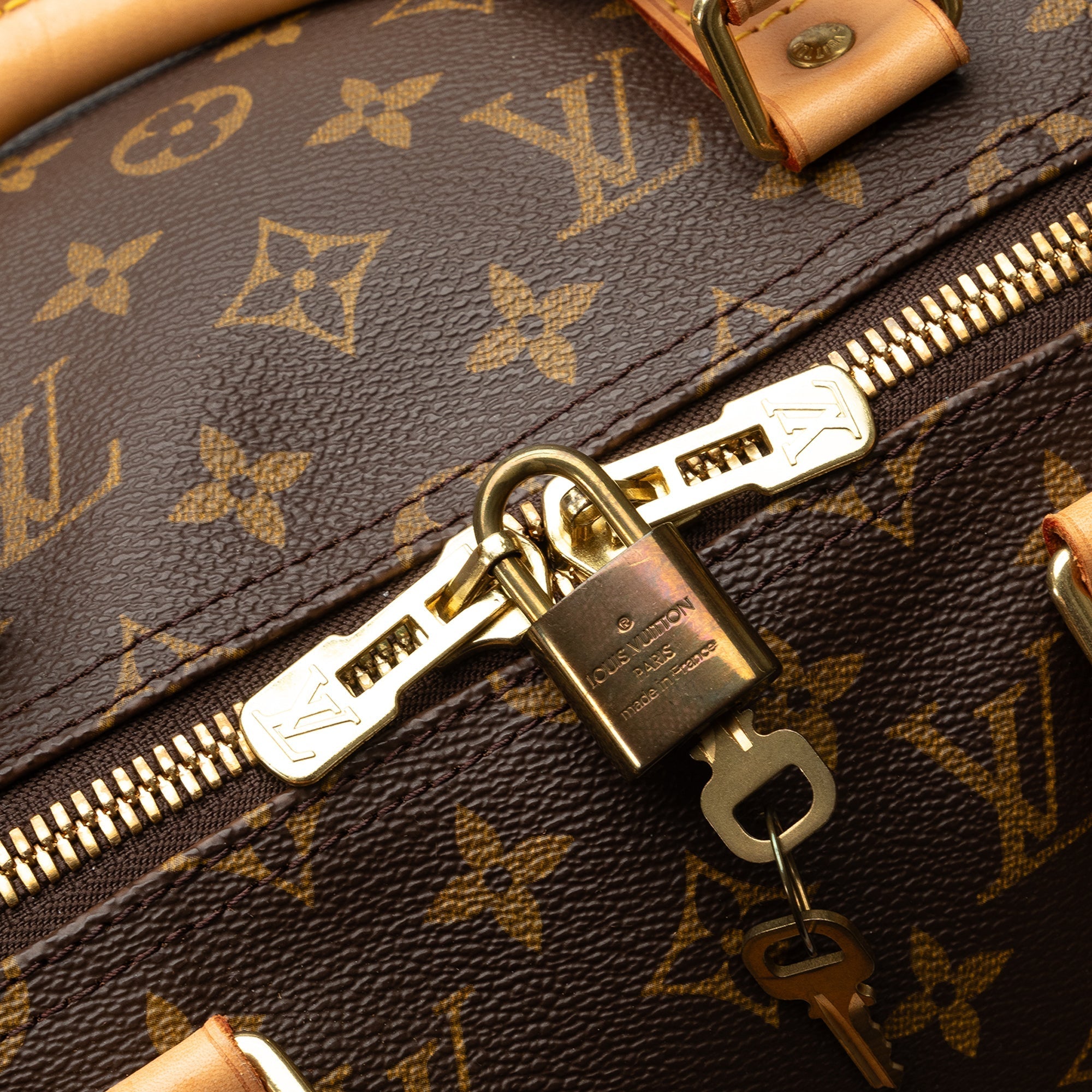 Brown Louis Vuitton Monogram Keepall 50 Travel Bag