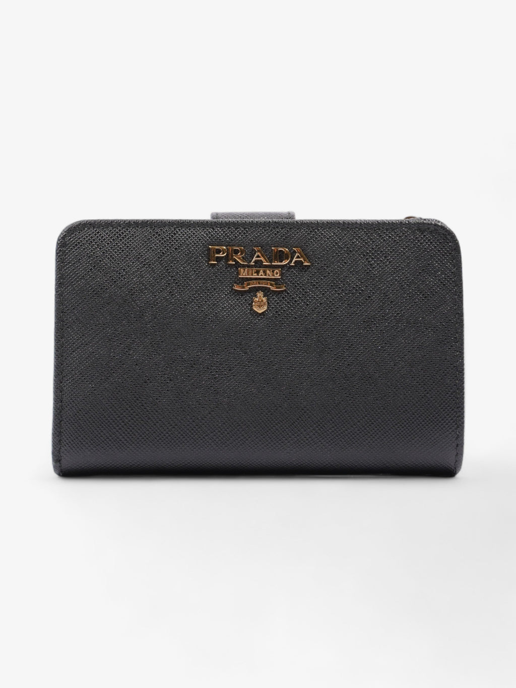 Prada Small Bifold Wallet Black Saffiano Leather