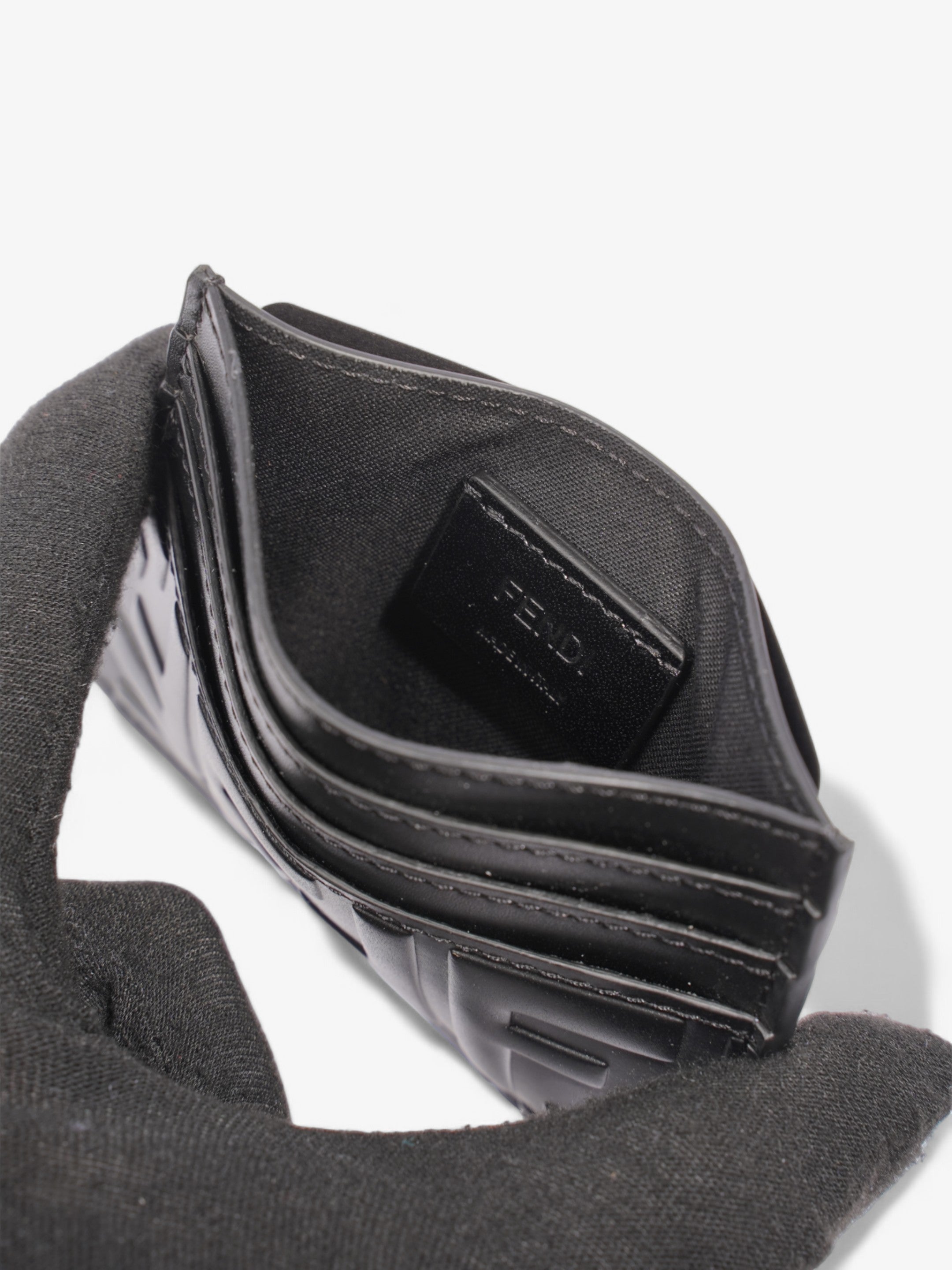 Fendi FF Cardholder Black Leather