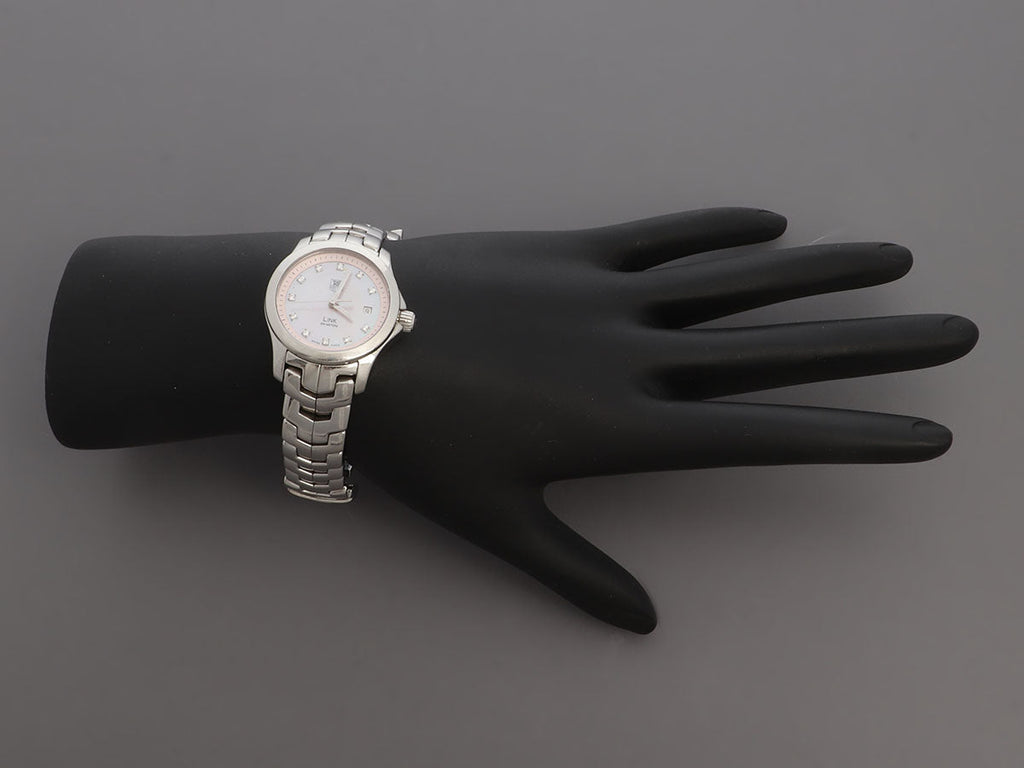 Tag Heuer Stainless Steel Diamond Ladies Link Watch 27mm
