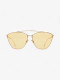 Fendi Baguette Aviator Sunglasses Gold / Yellow Acetate 145mm
