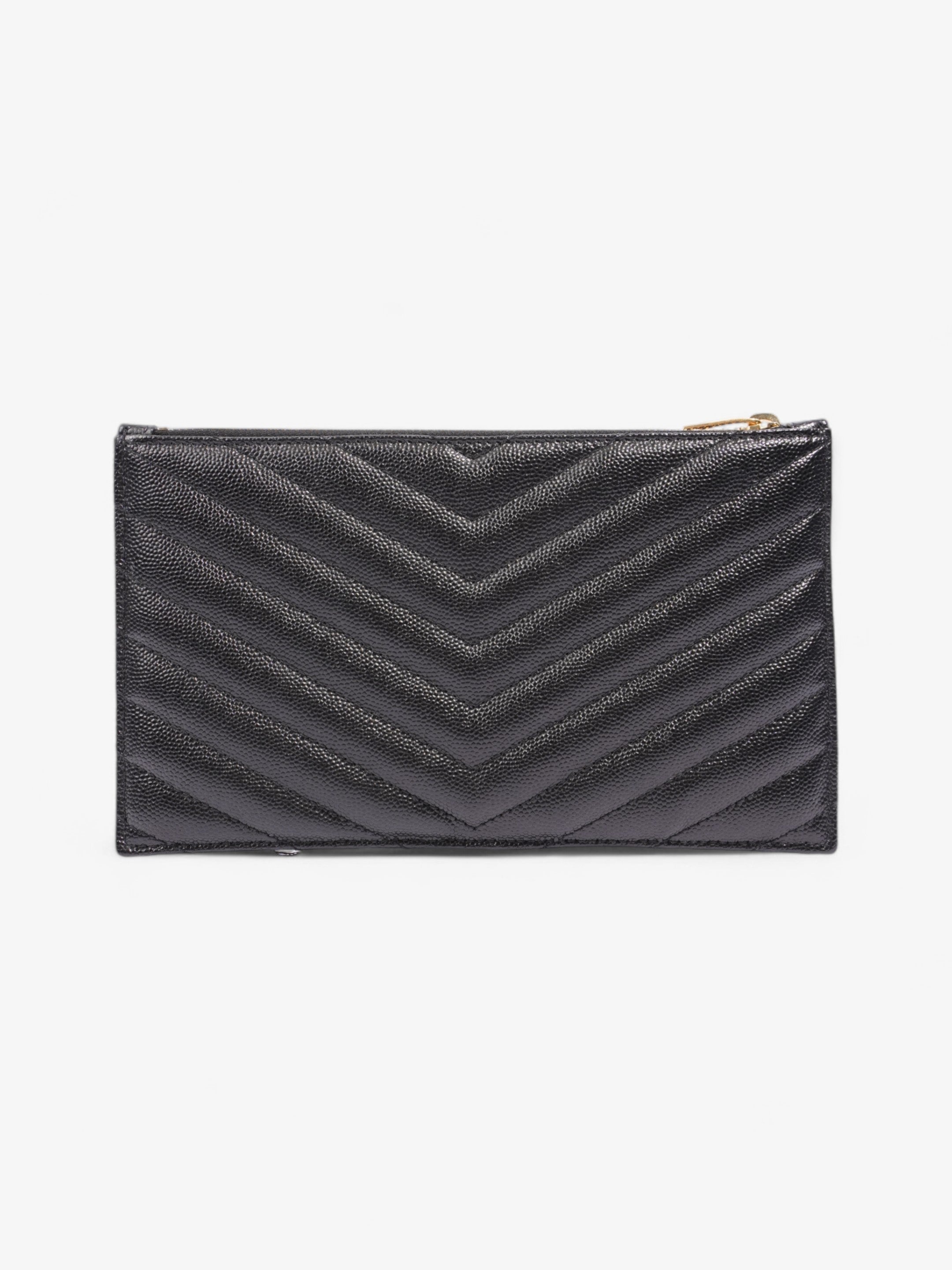 Saint Laurent Cassandre Pouch Black Matelasse Leather