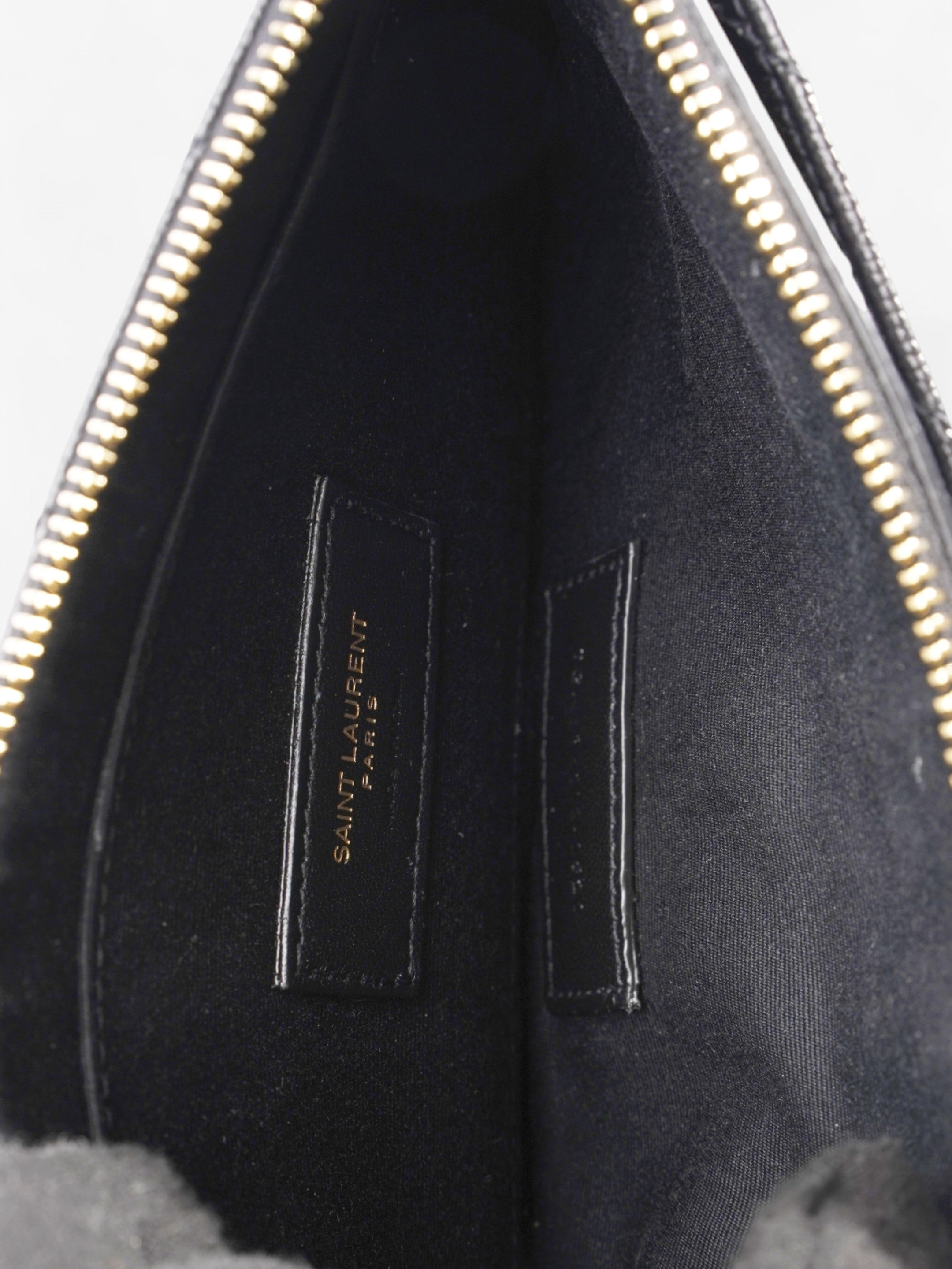 Saint Laurent Cassandre Pouch Black Matelasse Leather