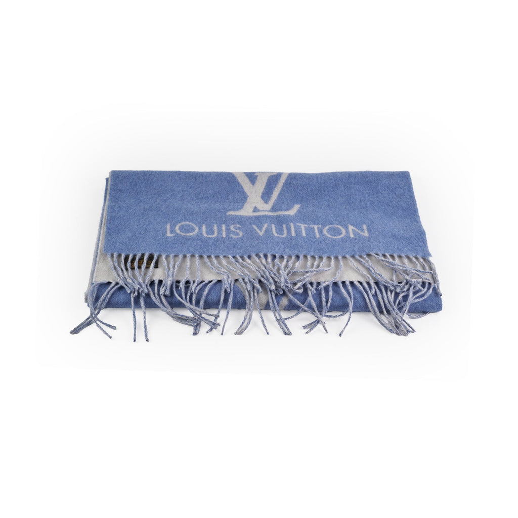 Louis Vuitton Blue Cashmere Scarf