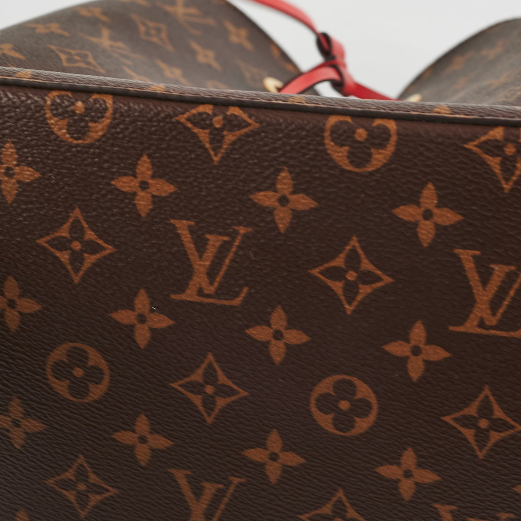 Louis Vuitton Neo Noe Red Monogram Shoulder Bag