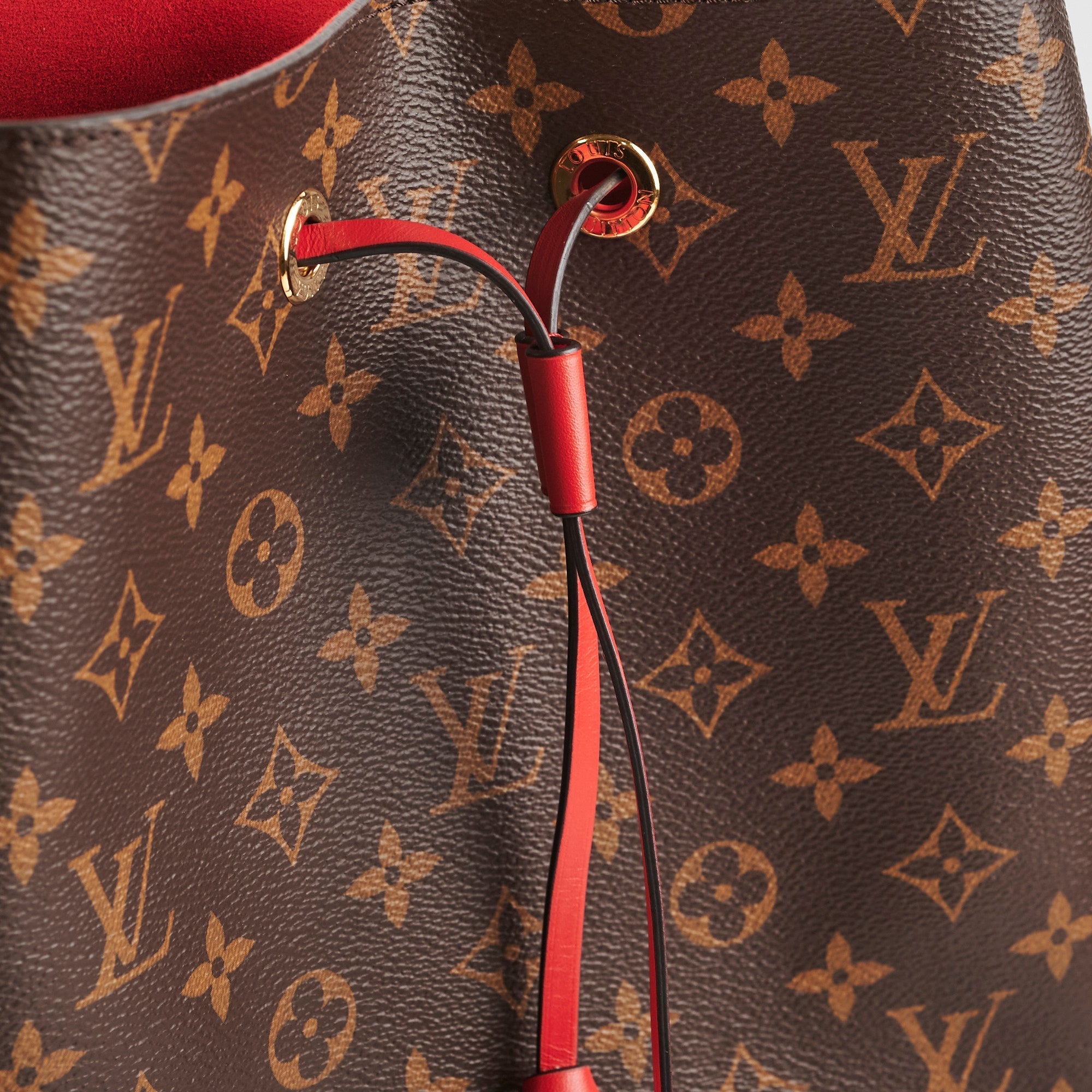 Louis Vuitton Neo Noe Red Monogram Shoulder Bag