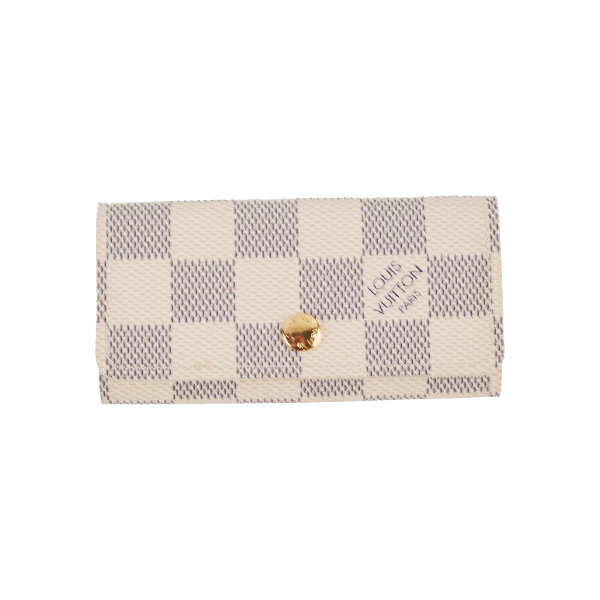Louis Vuitton 4 Keys Holder Damier Azur
