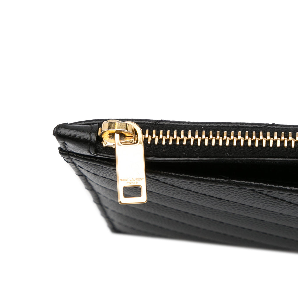 Yves Saint Laurent Clutch Black Quilted Leather
