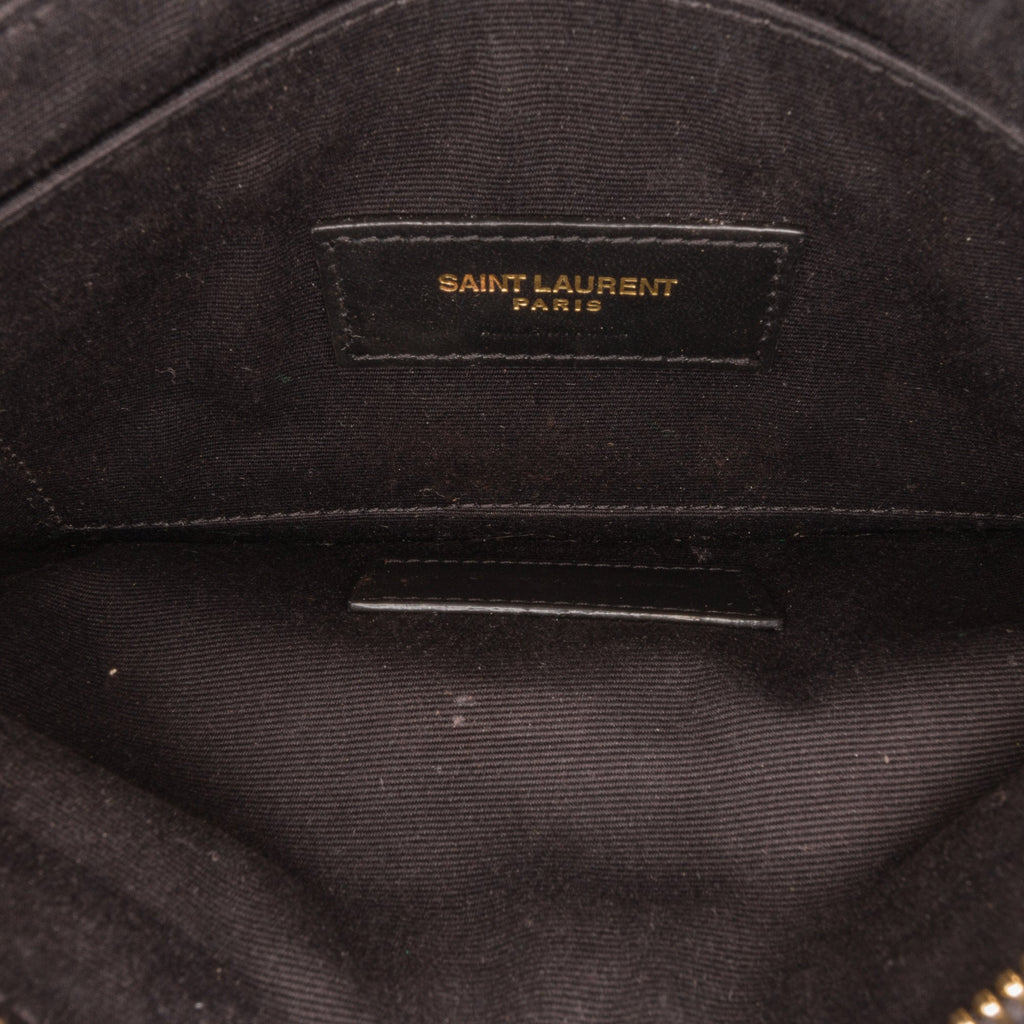 Yves Saint Laurent Clutch Black Quilted Leather