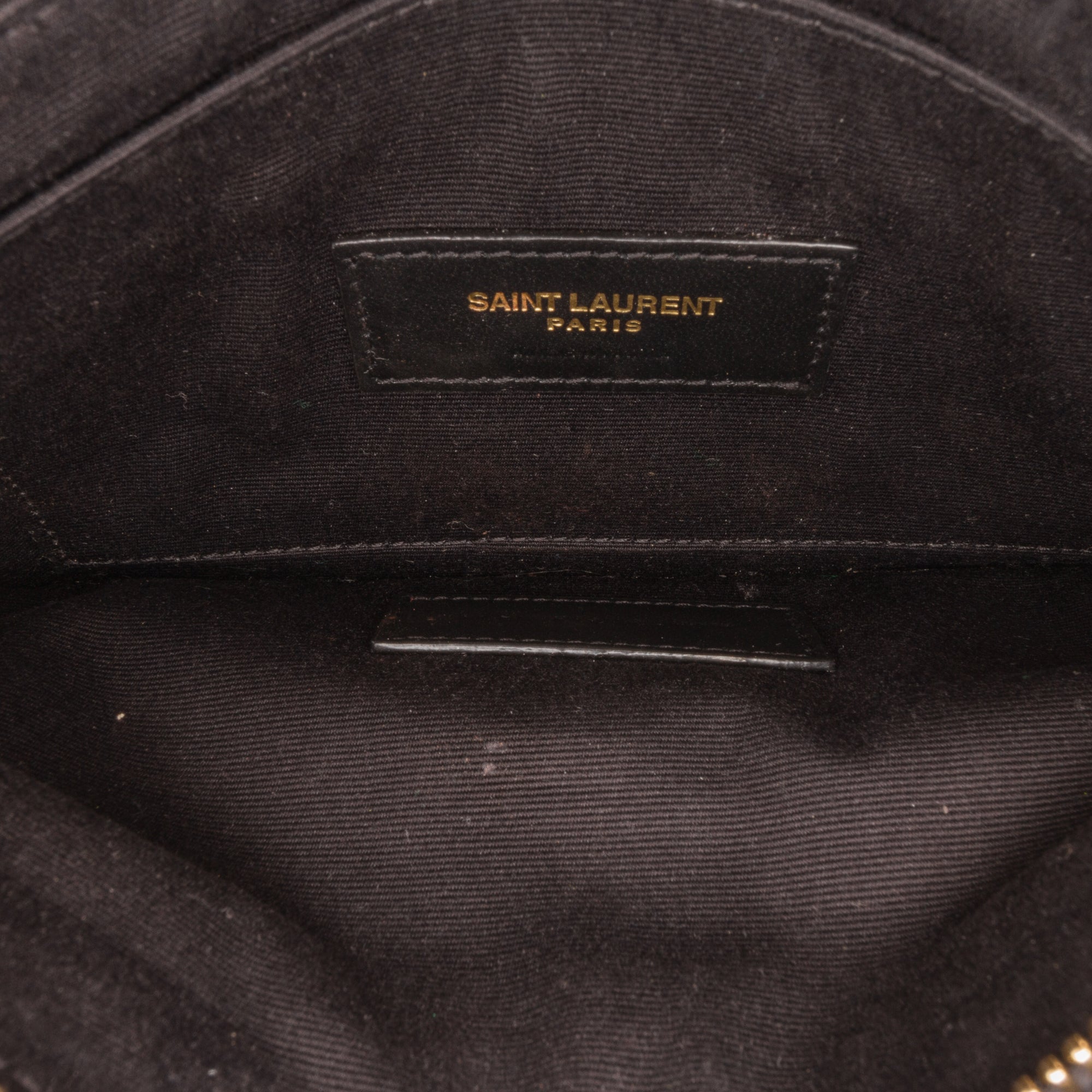 Yves Saint Laurent Clutch Black Quilted Leather