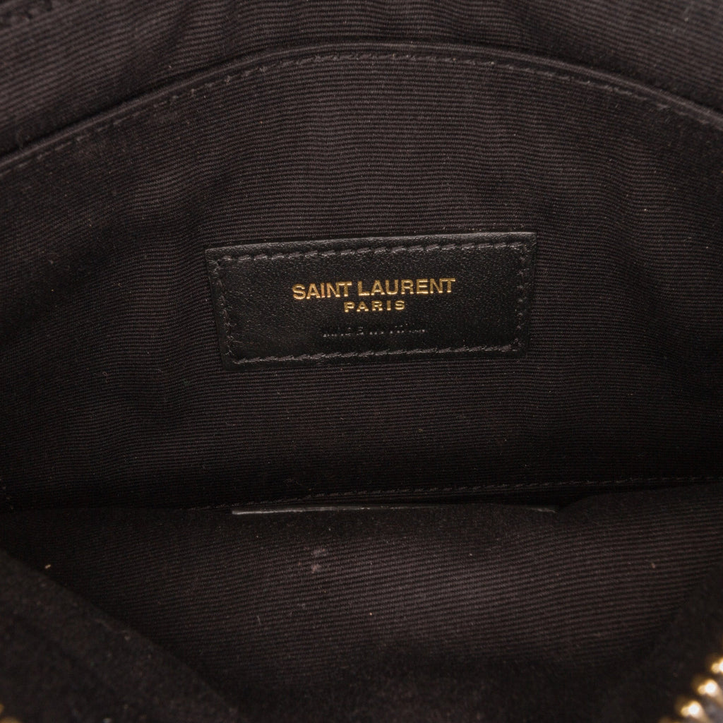Yves Saint Laurent Clutch Black Quilted Leather