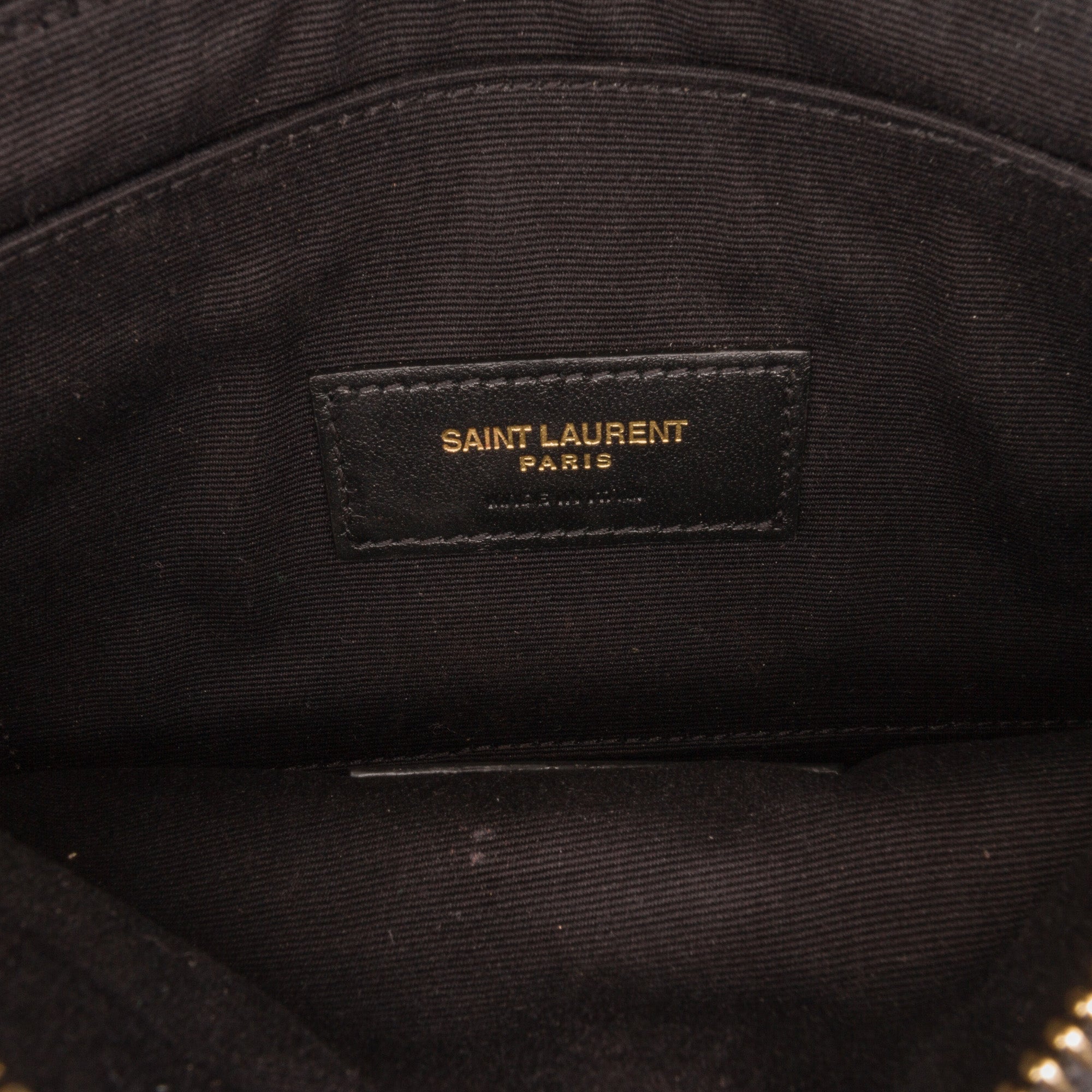 Yves Saint Laurent Clutch Black Quilted Leather