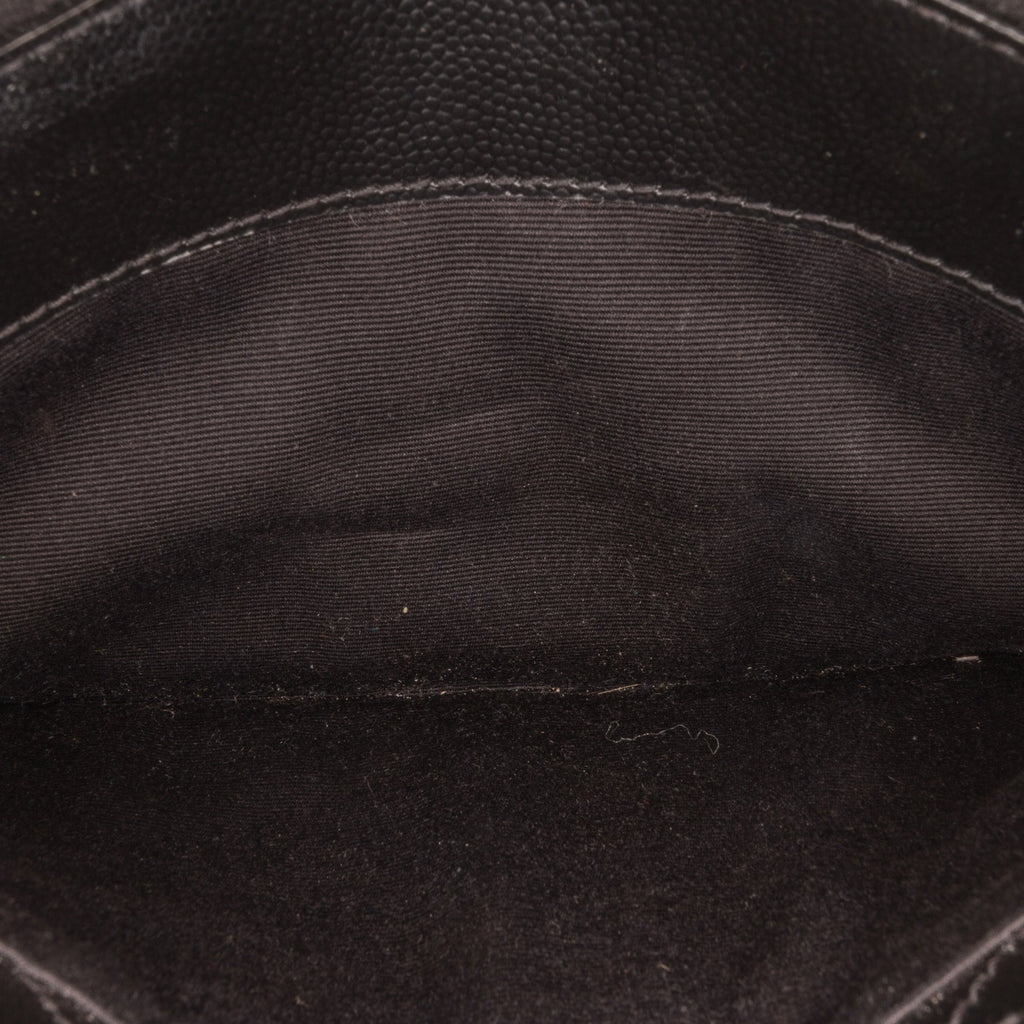 Yves Saint Laurent Clutch Black Quilted Leather