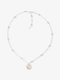 Gucci Interlocking G Necklace with Flower Silver Silver Sterling
