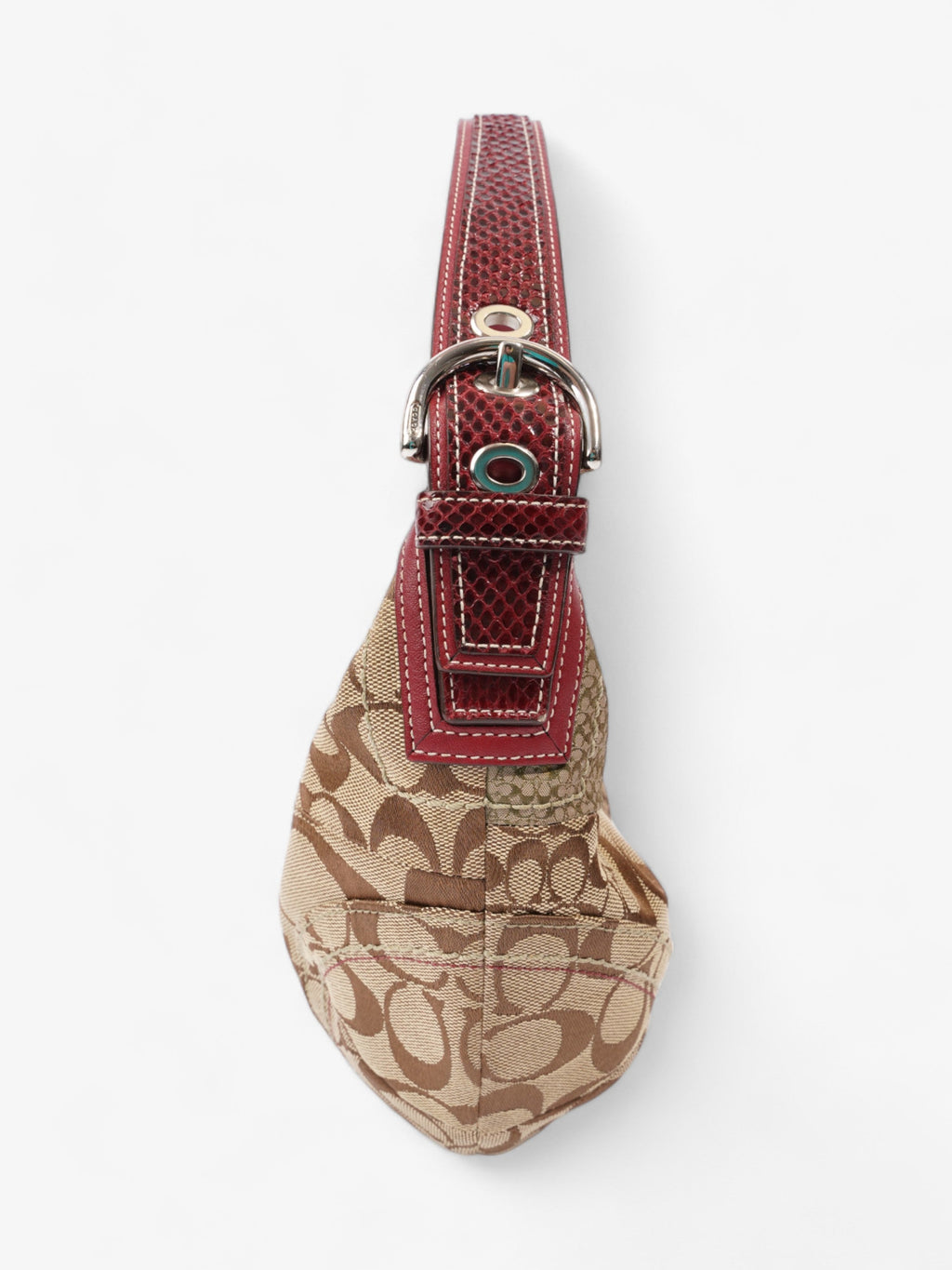 Coach Hobo Brown  / Red Canvas