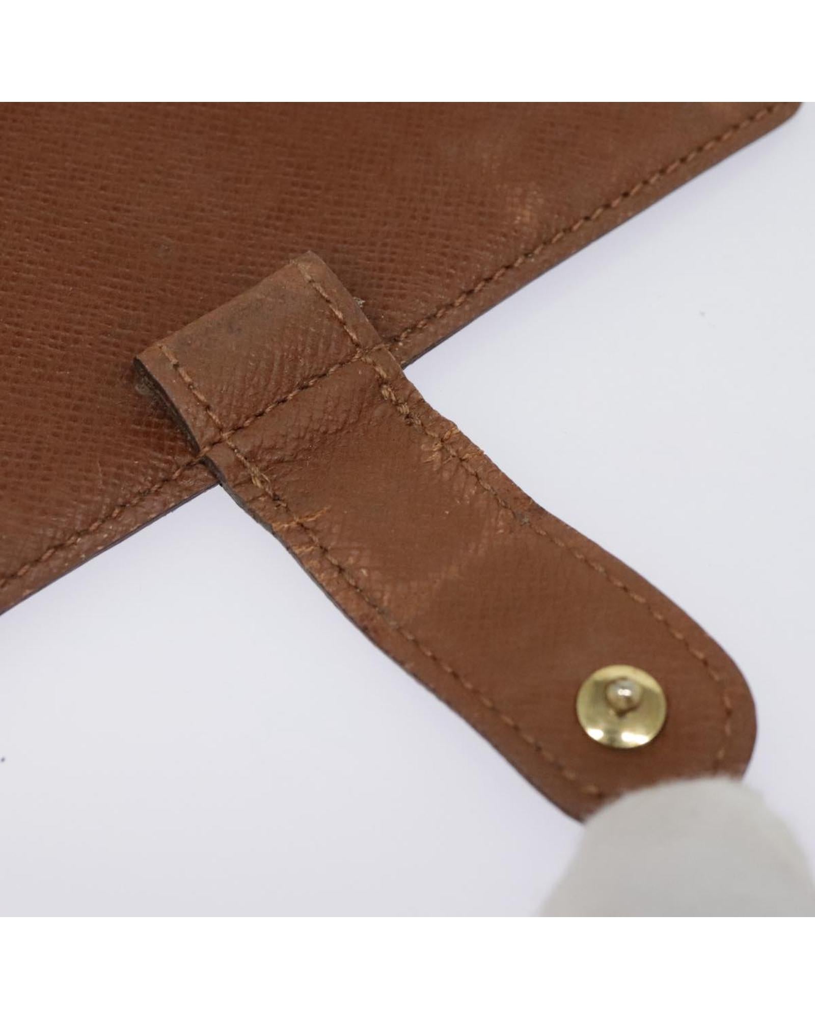 Monogram Canvas Day Planner Cover with Button Clasp
