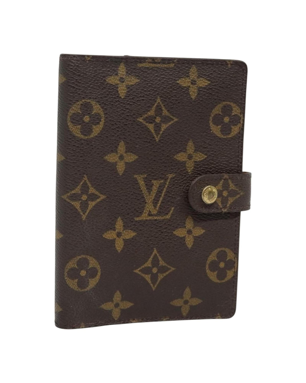 Monogram Canvas Day Planner Cover with Button Clasp