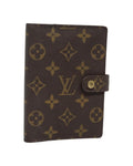 Monogram Canvas Day Planner Cover with Button Clasp