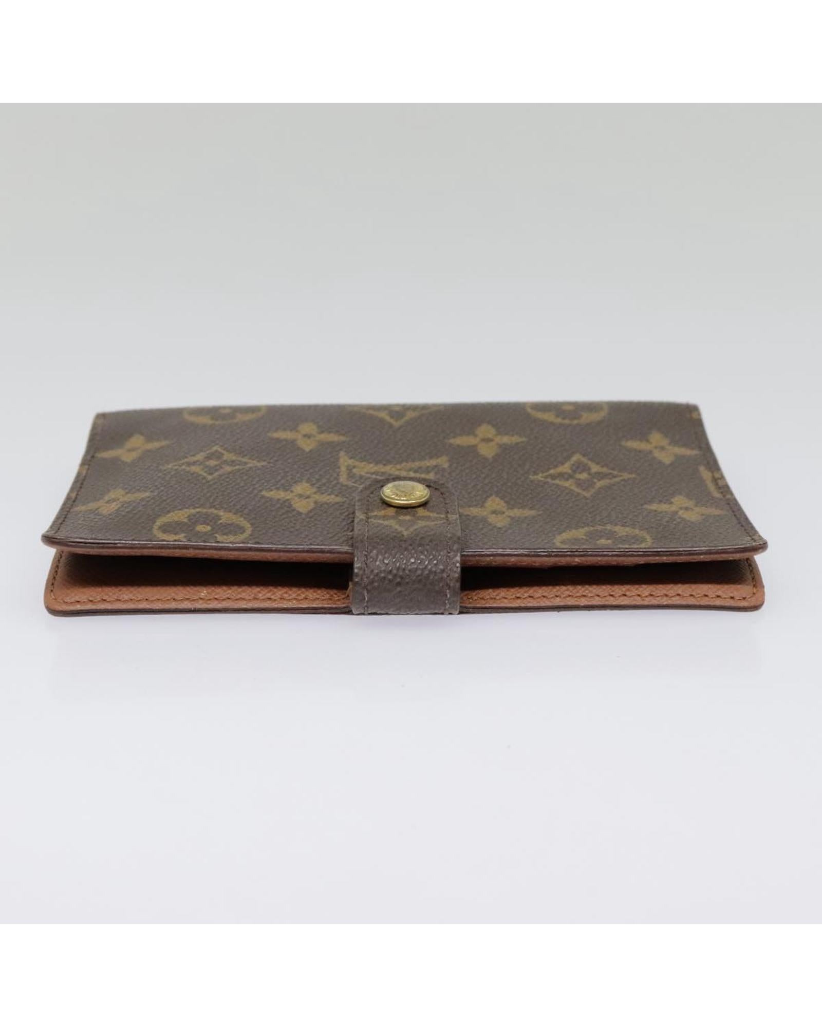 Monogram Canvas Day Planner Cover with Button Clasp