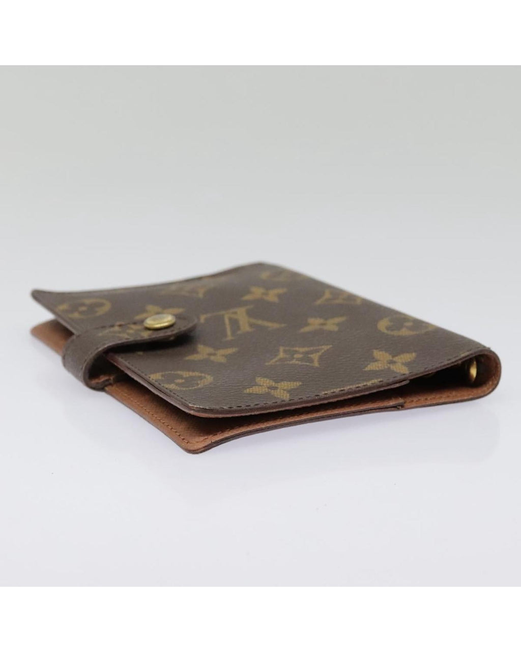 Monogram Canvas Day Planner Cover with Button Clasp