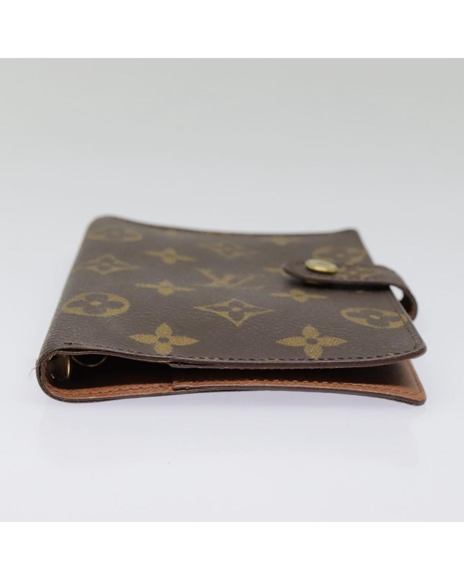 Monogram Canvas Day Planner Cover with Button Clasp