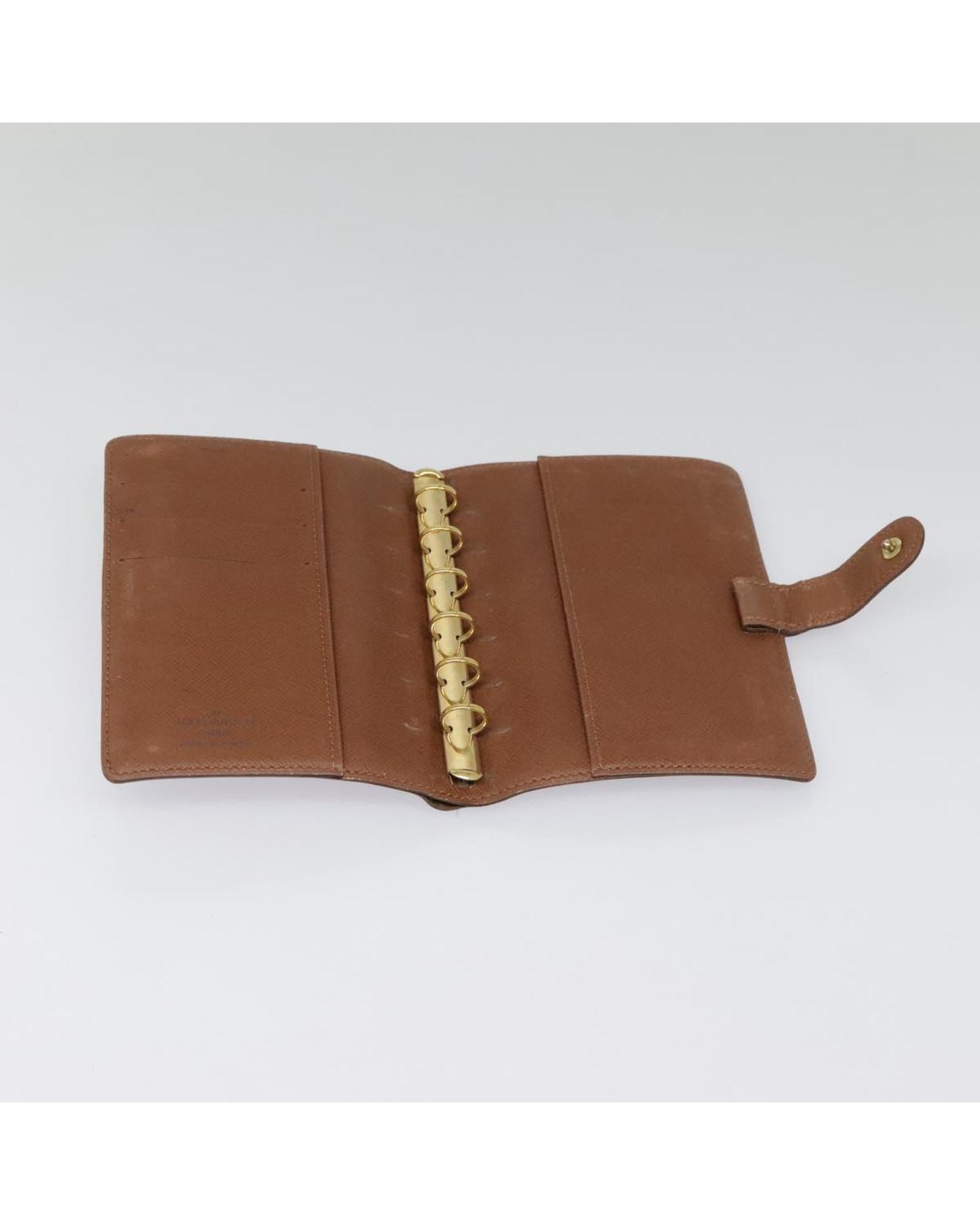 Monogram Canvas Day Planner Cover with Button Clasp