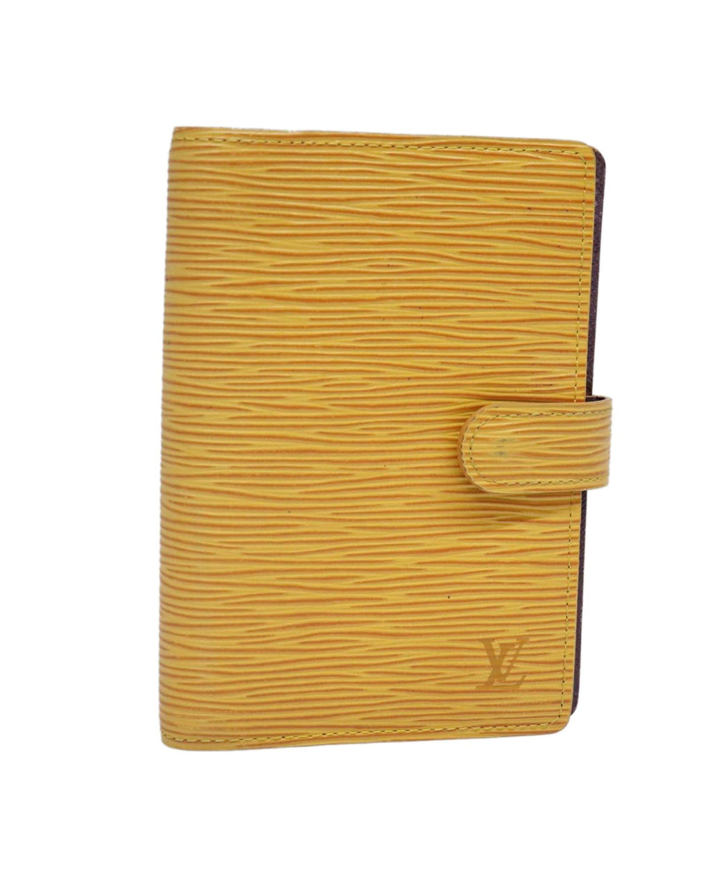 Epi Leather Day Planner Cover with Button Clasp