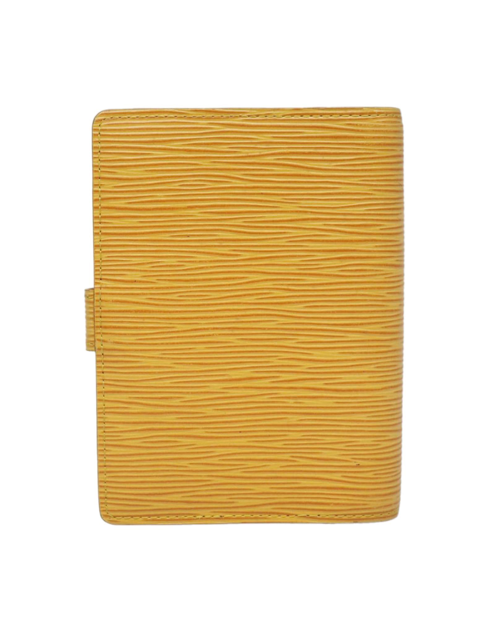 Epi Leather Day Planner Cover with Button Clasp