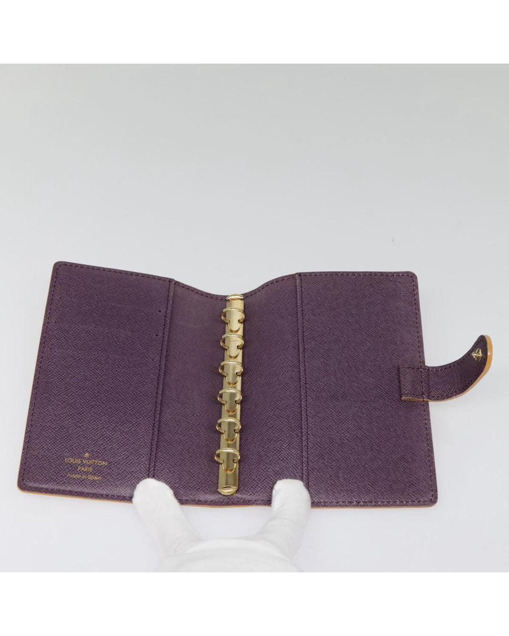 Epi Leather Day Planner Cover with Button Clasp