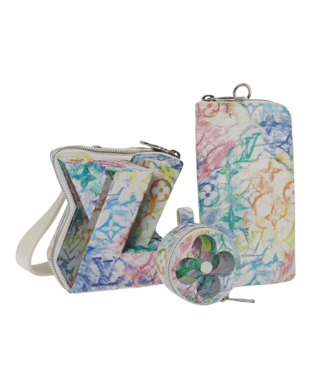 Monogram Pastel Colors LV Block Multicolor Auth Bag