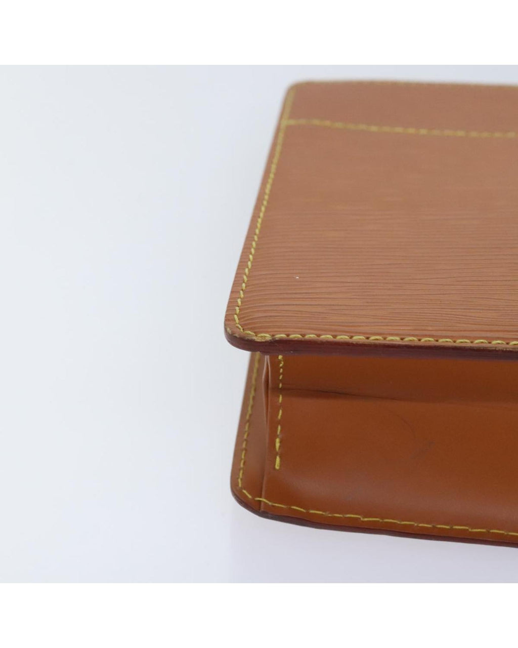 Epi Leather Clutch Bag with Zip Closure