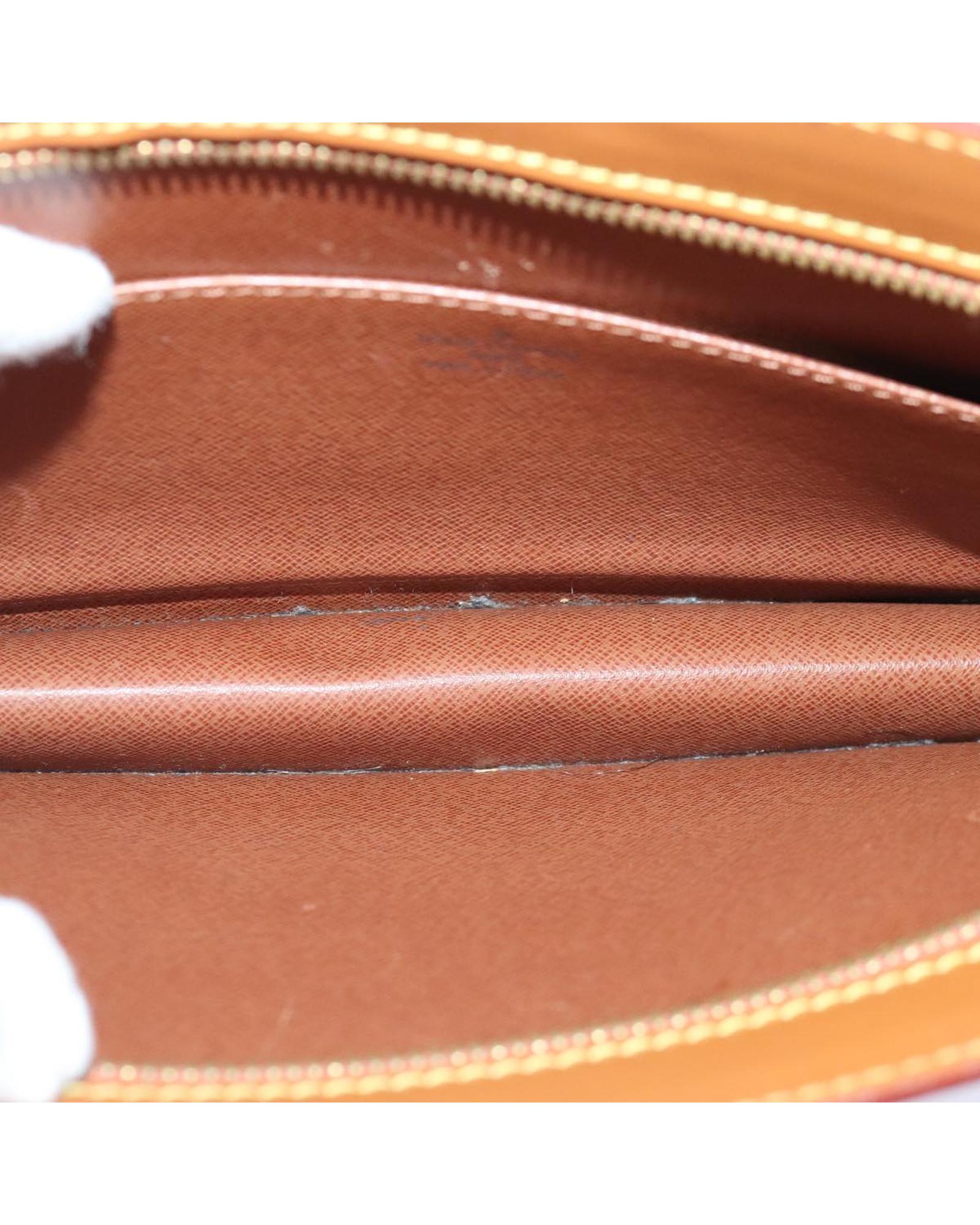 Epi Leather Clutch Bag with Zip Closure