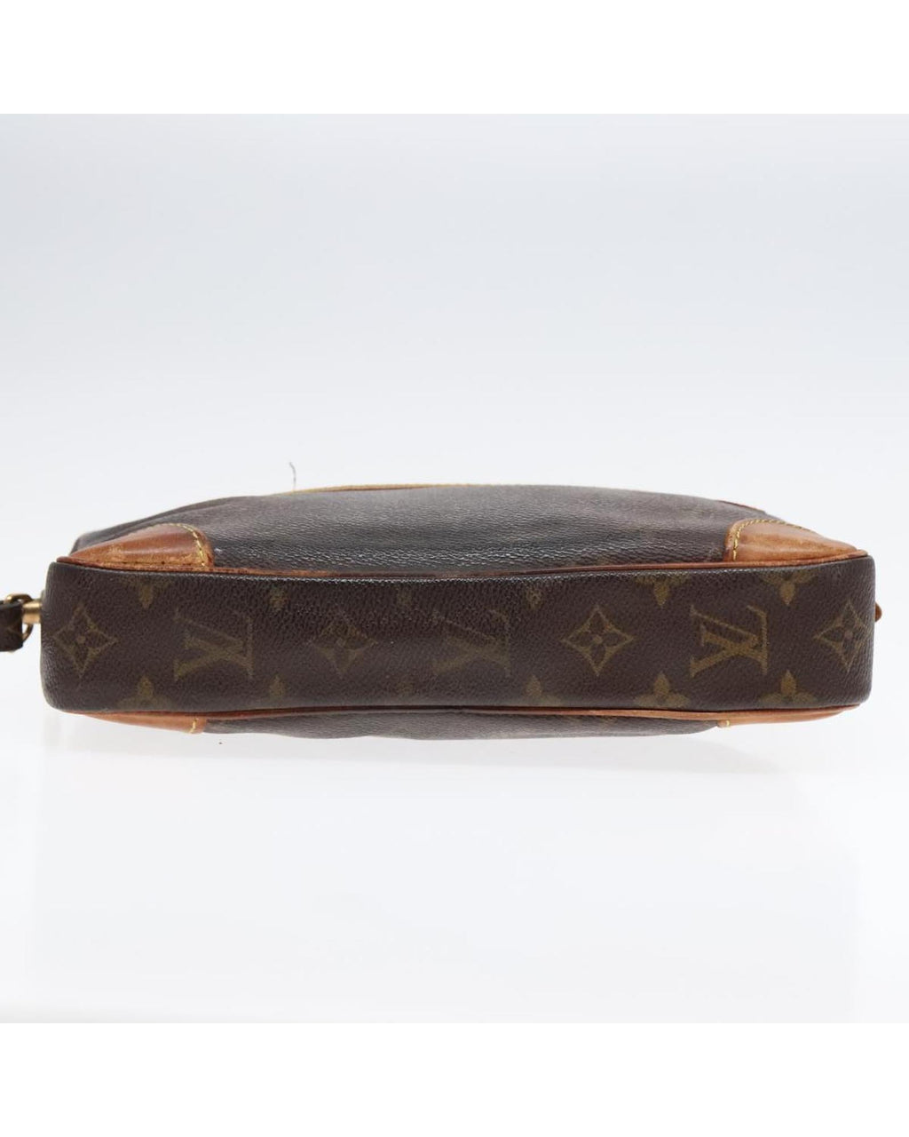 Monogram Canvas Clutch Bag with Surface Rubbing and Storage Smell