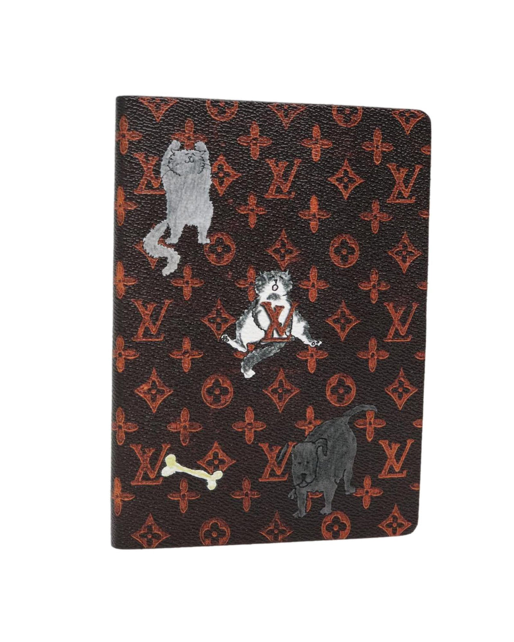 Monogram Canvas Note Cover with Catgram Design