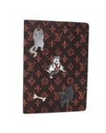 Monogram Canvas Note Cover with Catgram Design