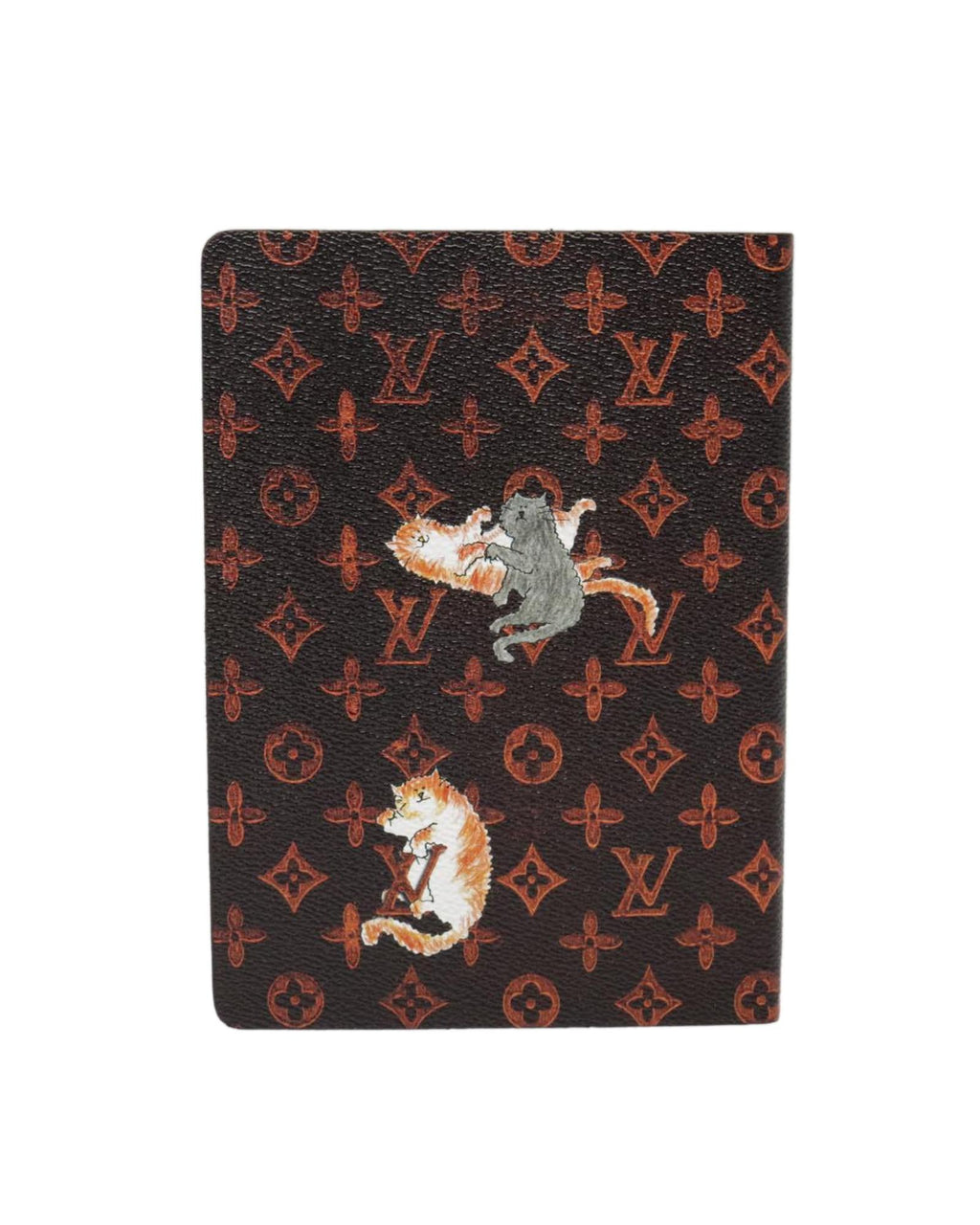Monogram Canvas Note Cover with Catgram Design