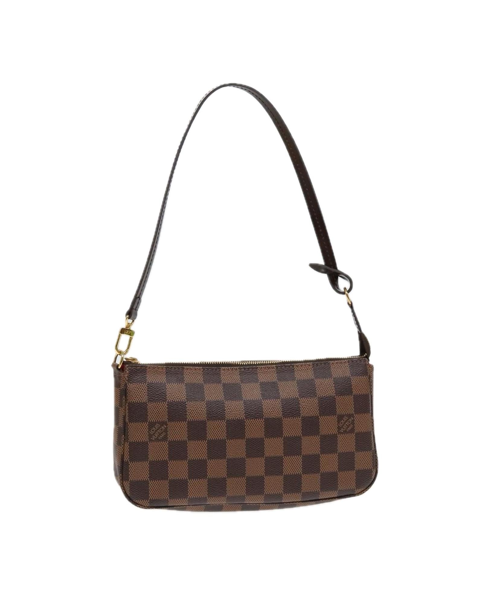 Damier Ebene Canvas Pochette Accessoires Pouch with Dust Bag