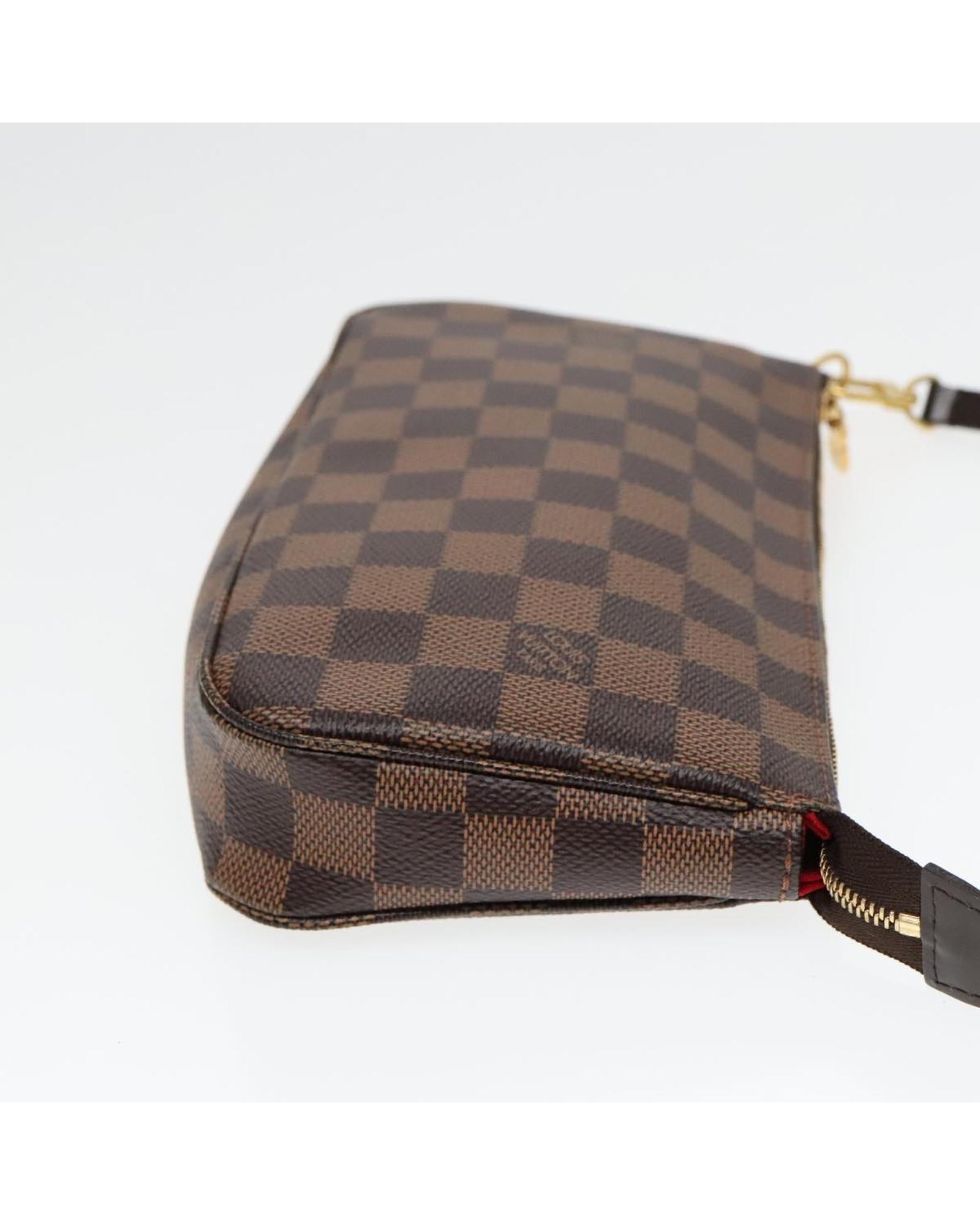 Damier Ebene Canvas Pochette Accessoires Pouch with Dust Bag