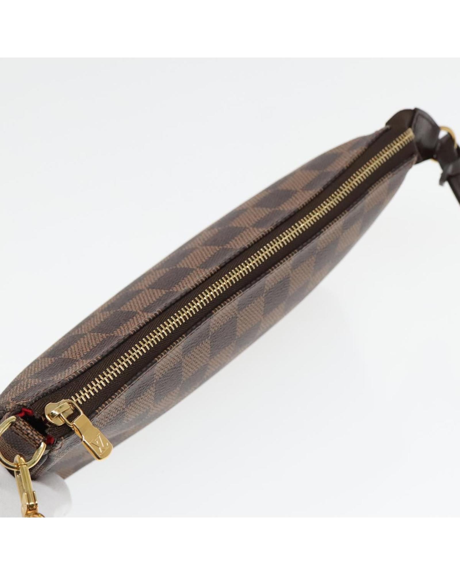Damier Ebene Canvas Pochette Accessoires Pouch with Dust Bag
