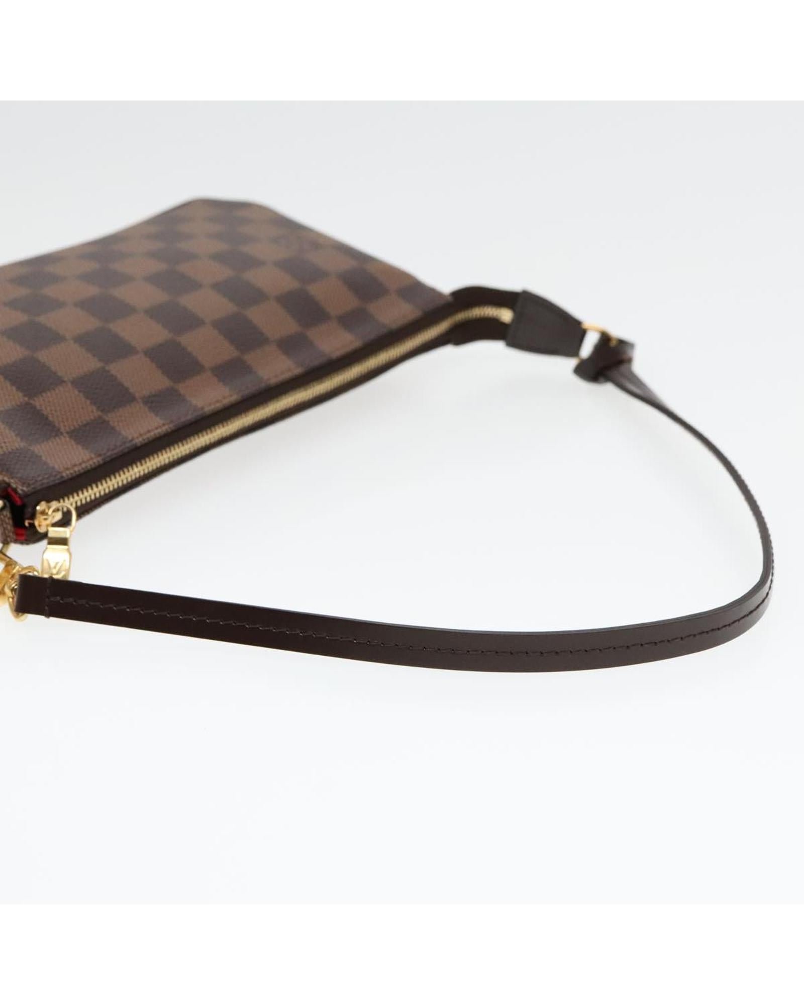 Damier Ebene Canvas Pochette Accessoires Pouch with Dust Bag