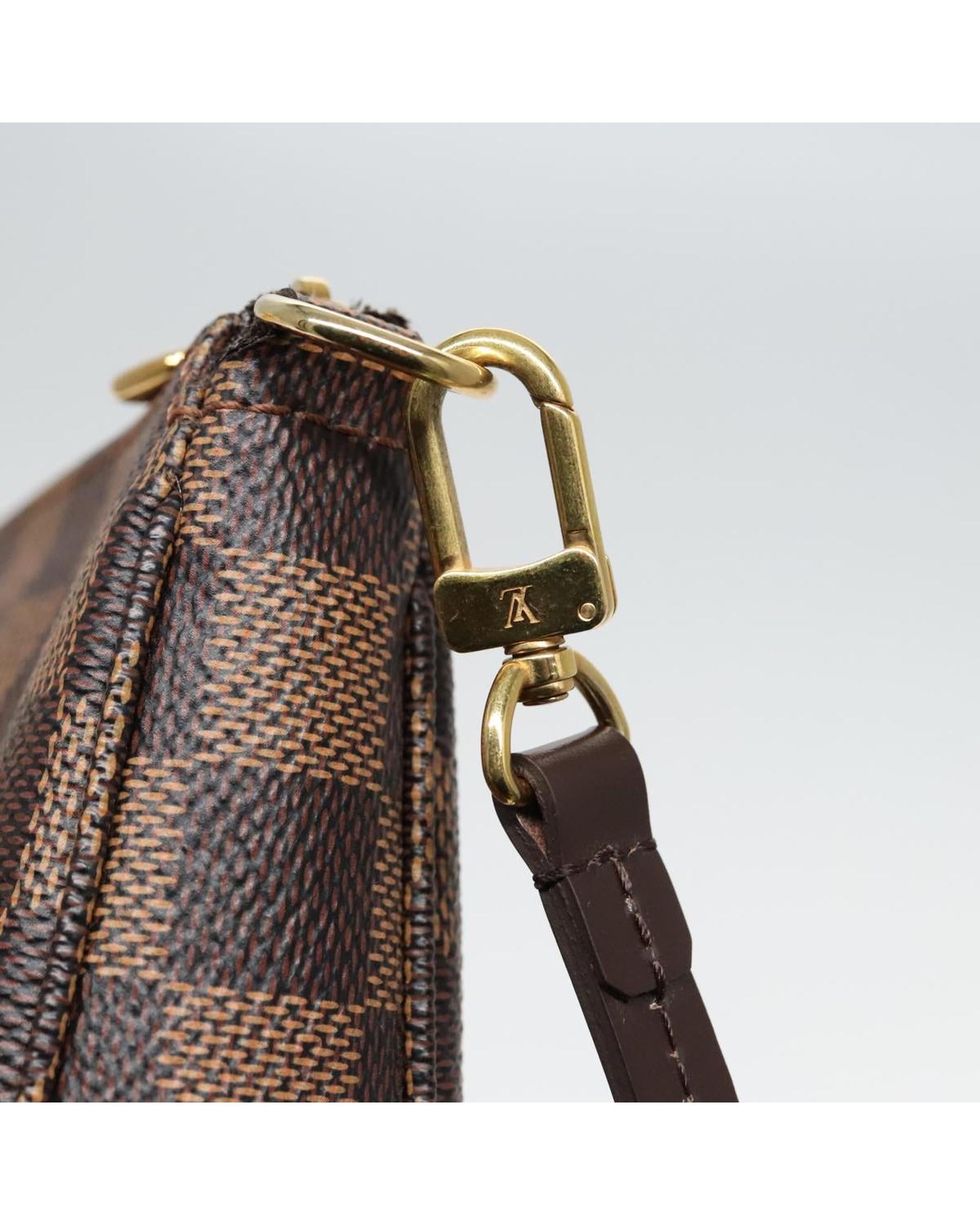 Damier Ebene Canvas Pochette Accessoires Pouch with Dust Bag