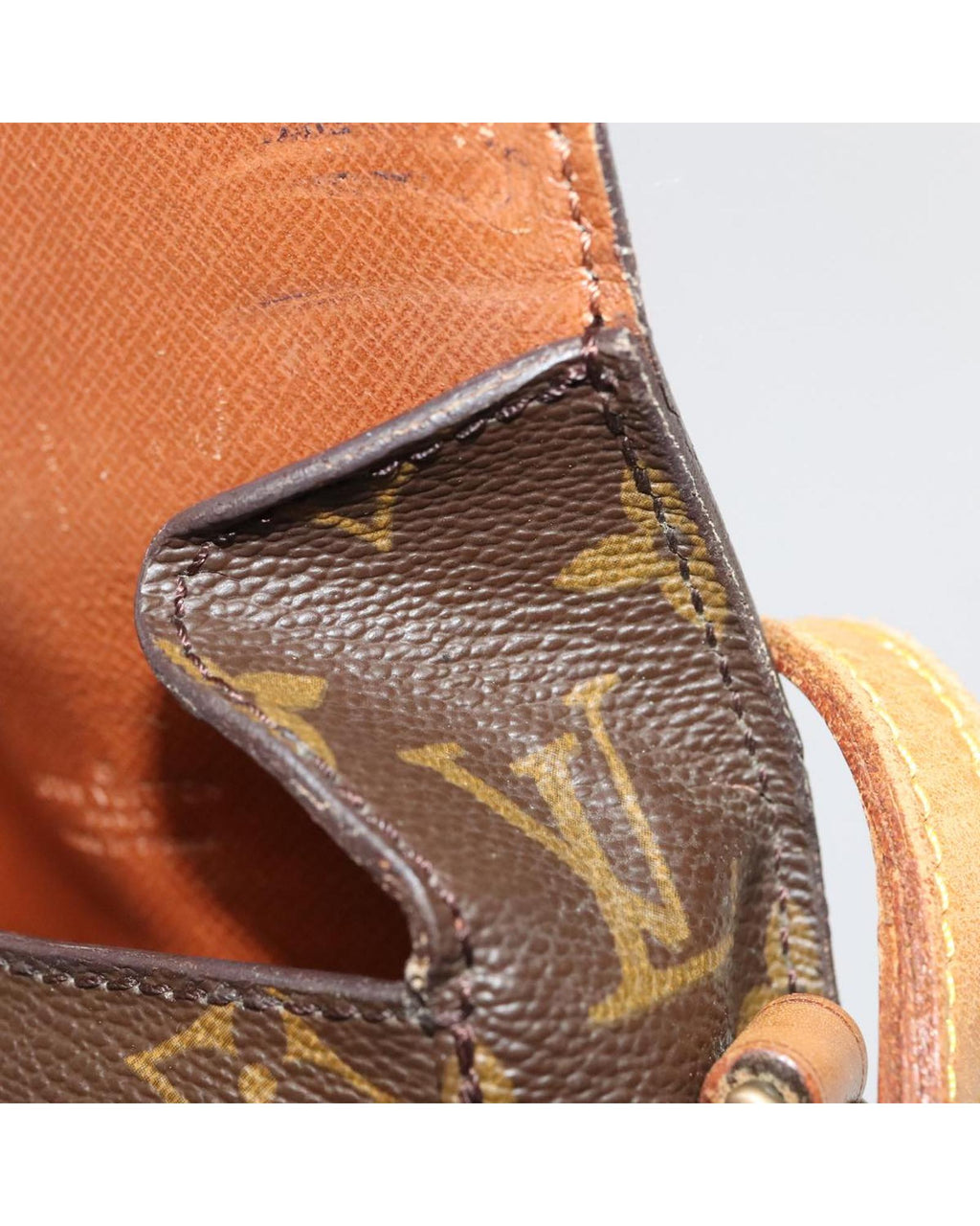 Monogram Canvas Shoulder Bag with Adjustable Strap and Classic Design