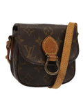 Monogram Canvas Shoulder Bag with Adjustable Strap and Classic Design