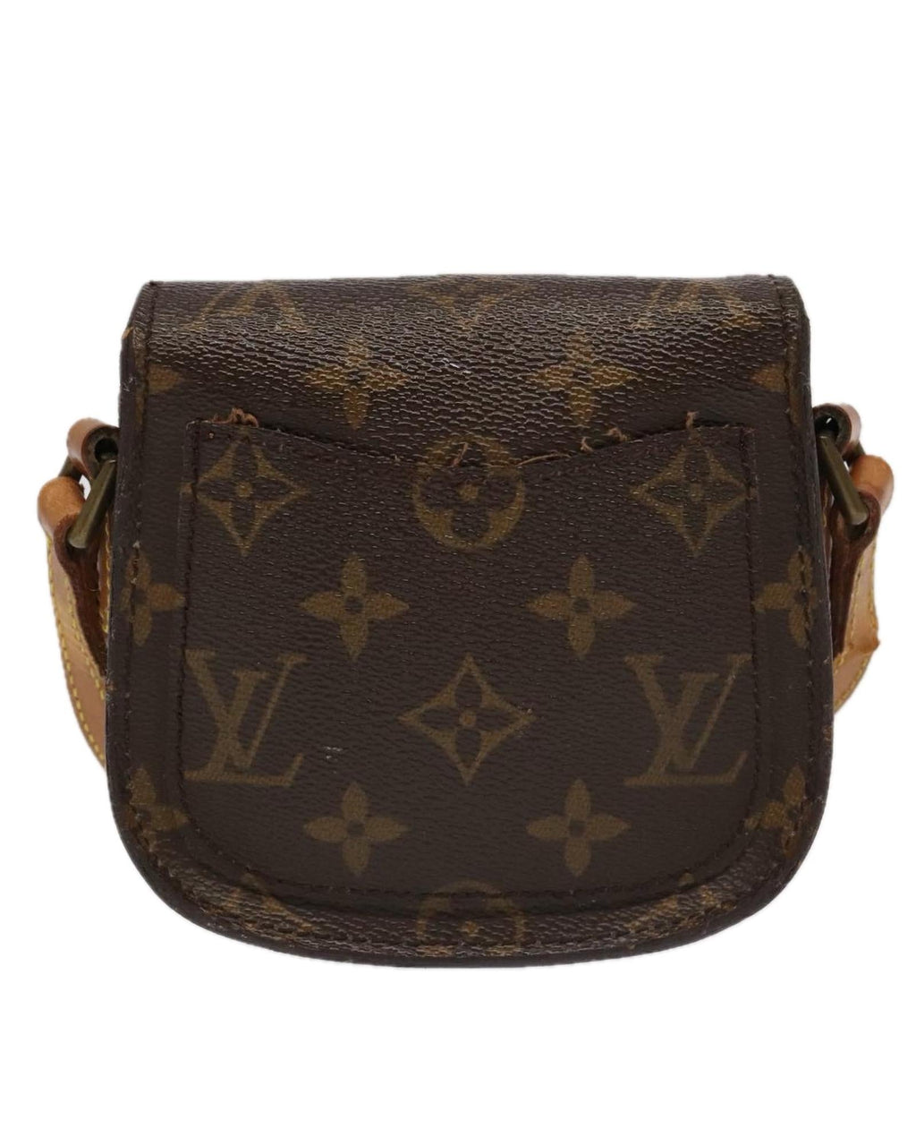 Monogram Canvas Shoulder Bag with Adjustable Strap and Classic Design